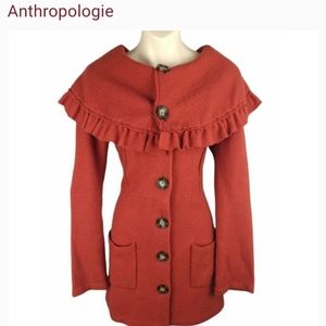 Anthropology Rust Cardigan